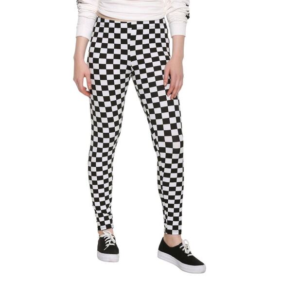 Eye Candy women’s checkered leggings sz M - Picture 1 of 5